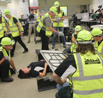 Instructors practice cribbing