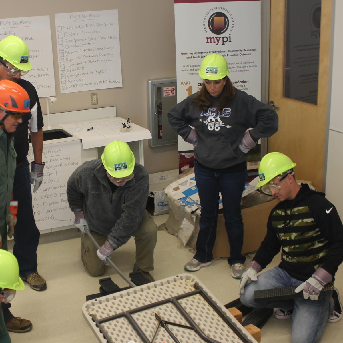 Instructors practice cribbing